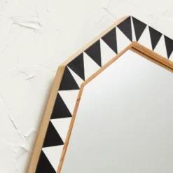 18" X 24" Wood Resin Decorative Wall Mirror Brown - Opalhouse™ Designed With Jungalow™ -Opalhouse GUEST 6adf1030 a35b 4b7d 93b0 6f10e6185215