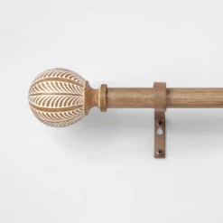 Carved Light Woodtone Ball Curtain Rod Natural - Opalhouse™ 5 Carved Light Woodtone Ball Curtain Rod Natural - Opalhouse™ -Opalhouse GUEST 7e070734 076e 44dc 94e6 de22767e0af4