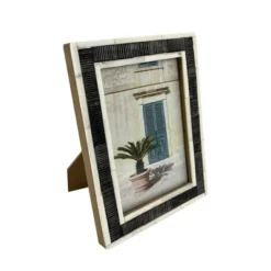 5" X 7" Scratched Bone Photo Frame Light Brown - Opalhouse™