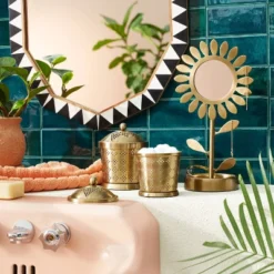 Featured Products 1 18" X 24" Wood Resin Decorative Wall Mirror Brown - Opalhouseâ„¢ Designed With Jungalowâ„¢