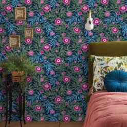 Marker Floral Peel & Stick Wallpaper Blue - Opalhouse™: Removable, Self-Adhesive, Bohemian, Botanical, Washable -Opalhouse GUEST d58fa2ba d956 4f5b b573 81776be94807