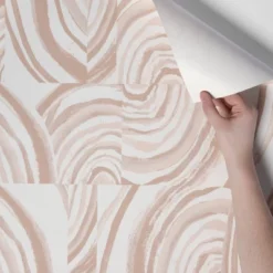 Agate Stone Peel & Stick Wallpaper Cream - Opalhouse™: Removable, Self-Adhesive, Geometric Swirl, 27.5 Sq Ft Coverage 6 Agate Stone Peel & Stick Wallpaper Cream - Opalhouse™: Removable, Self-Adhesive, Geometric Swirl, 27.5 Sq Ft Coverage -Opalhouse GUEST e1e8e31e 853b 4c4b 8c66 55085474b2db